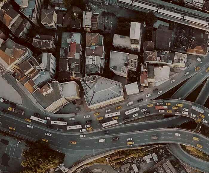 üstten şehir görüntüsü, riskli alanlar